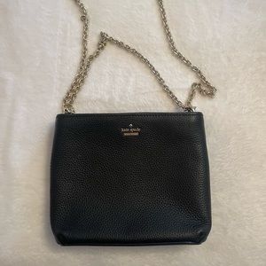 Kate Spade black purse with gold chain